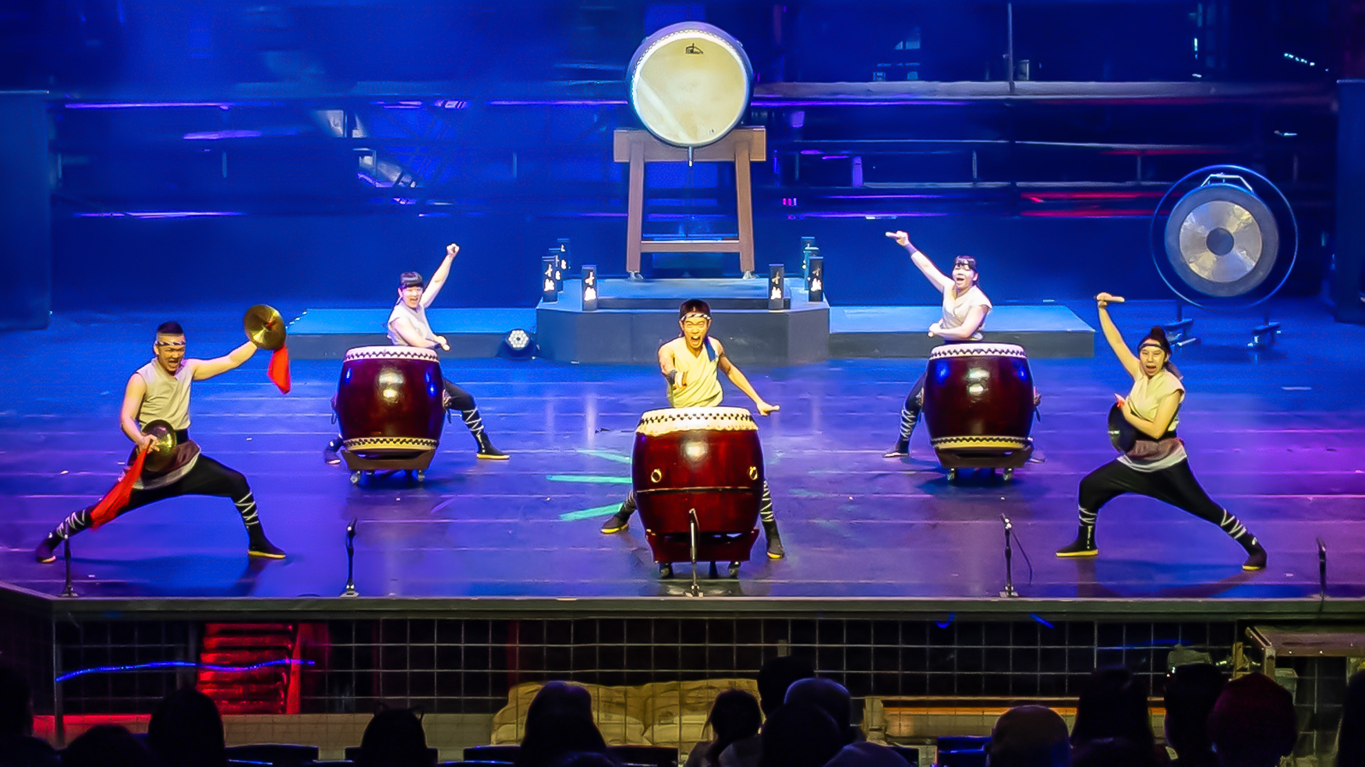 An on-stage performance at Ten Drums Culture Village