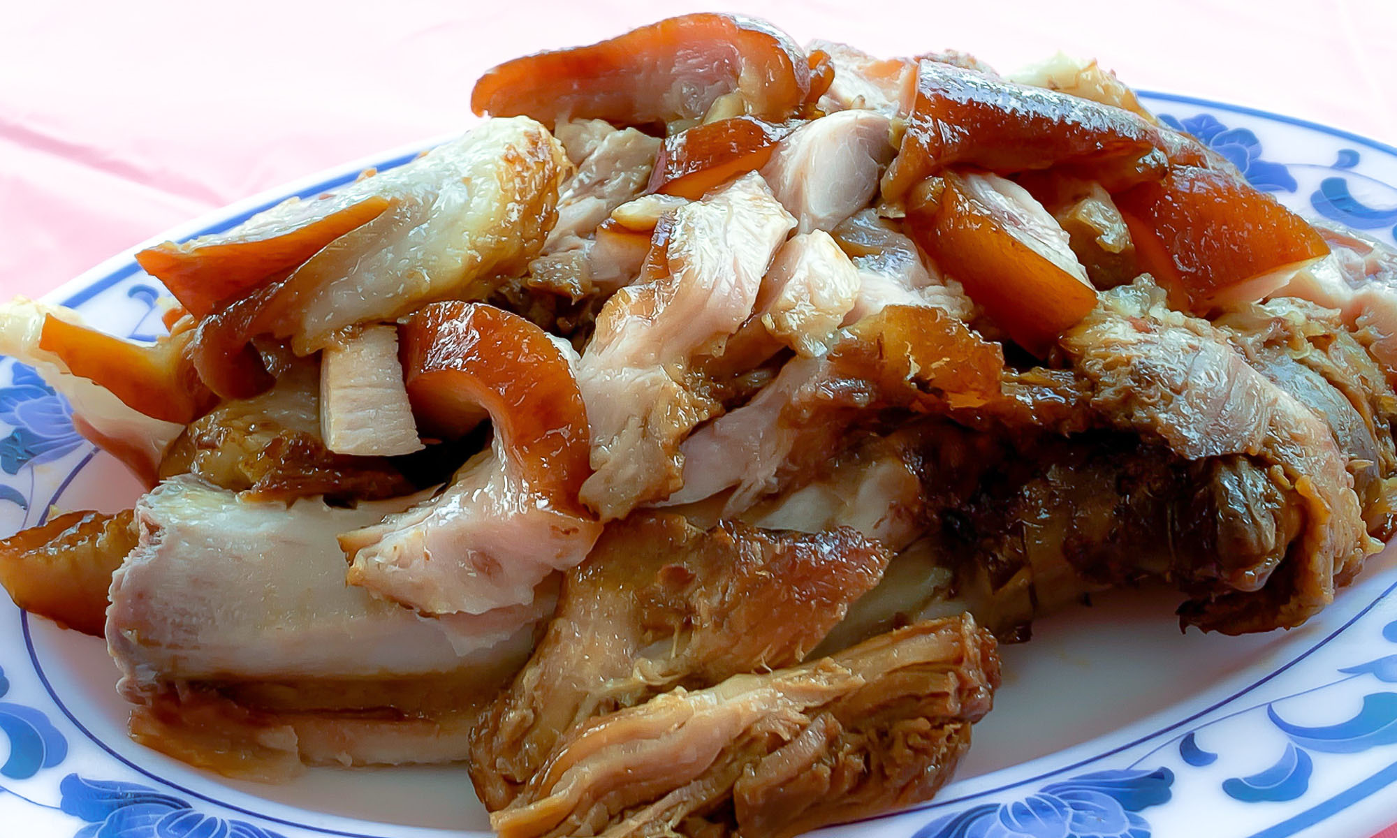 A plate of famous Wanluan Pork Hock.