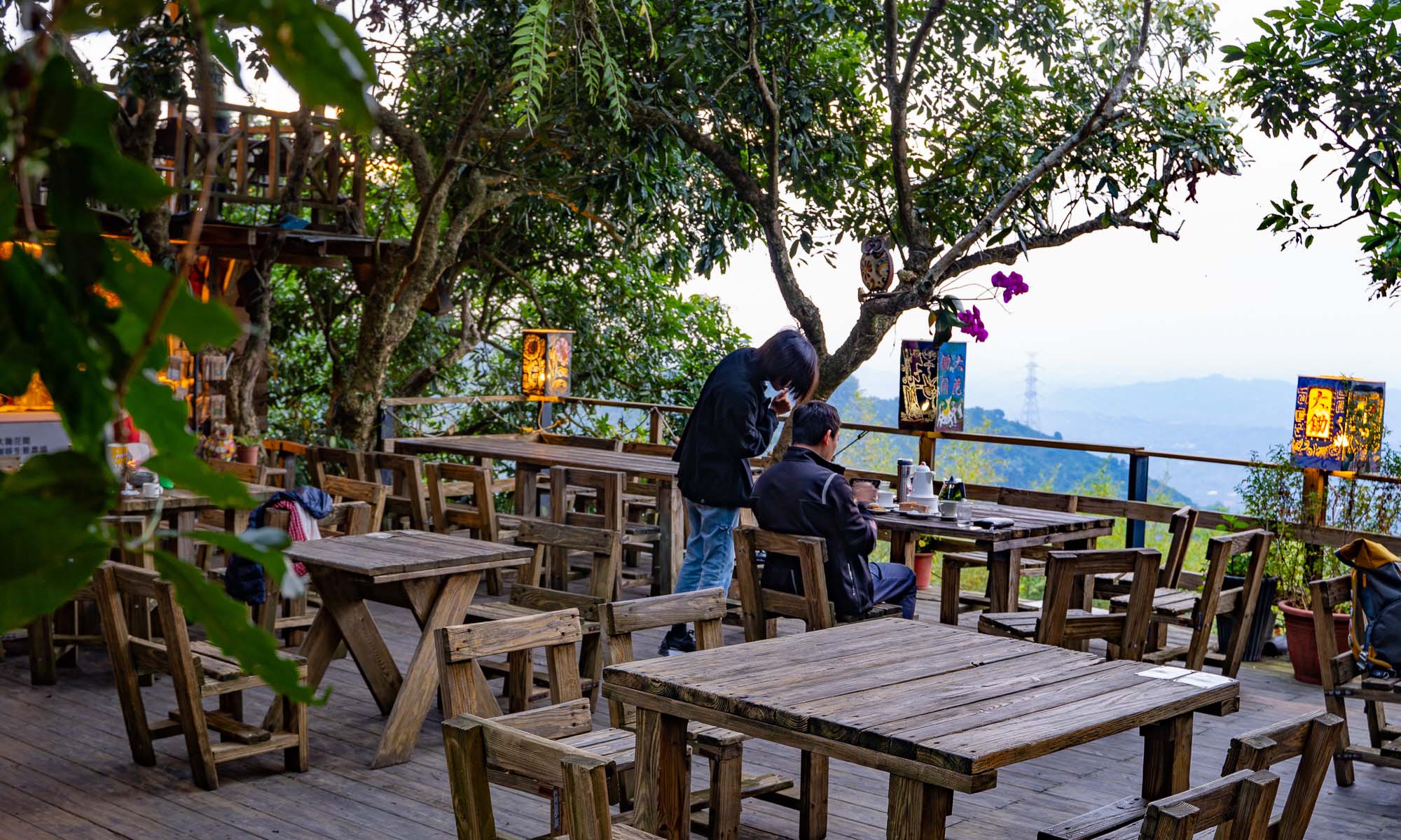 The view from Dachu Coffee Estate's handmade deck is very relaxing.