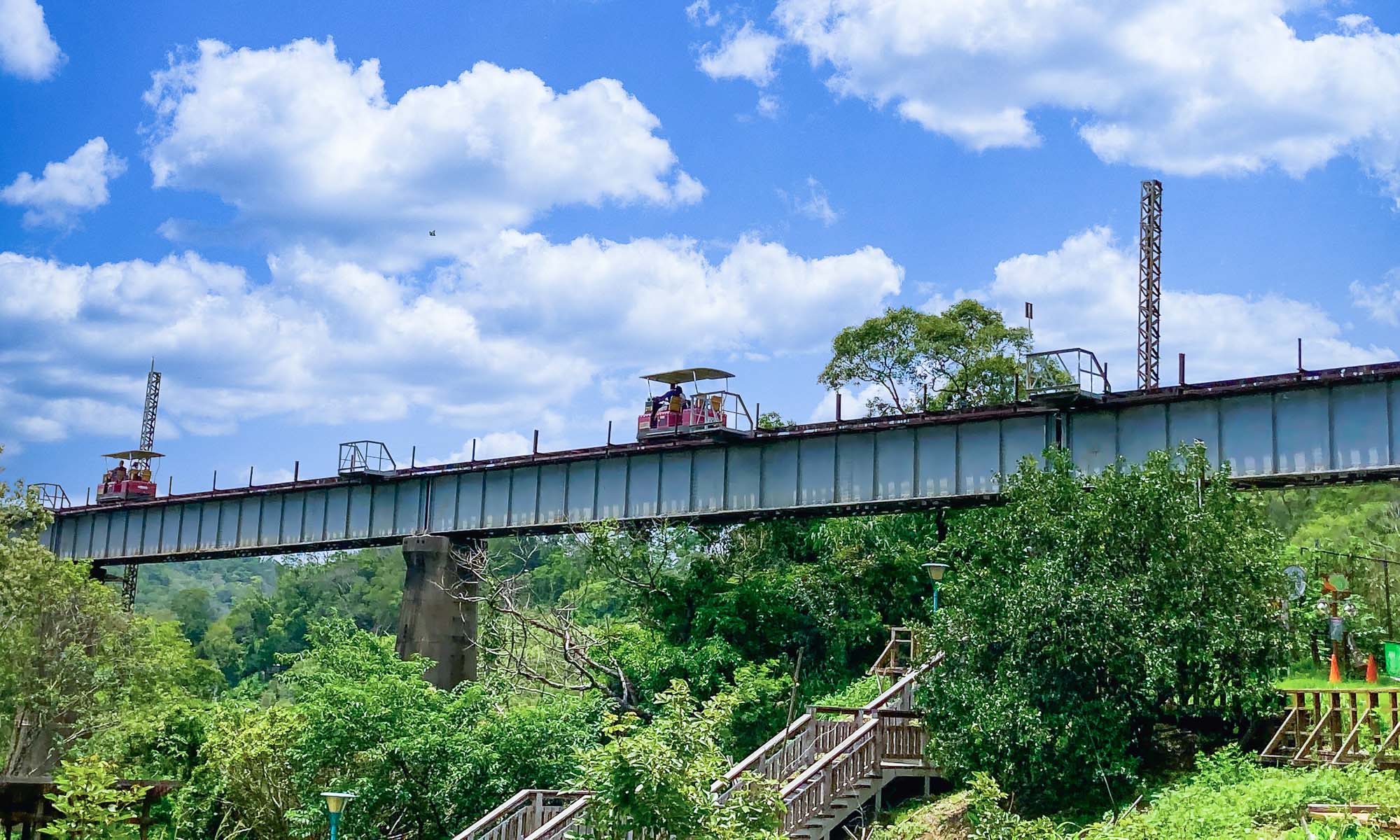 The Old Mountain Line Rail Bike is built on top of an renovated old railway.