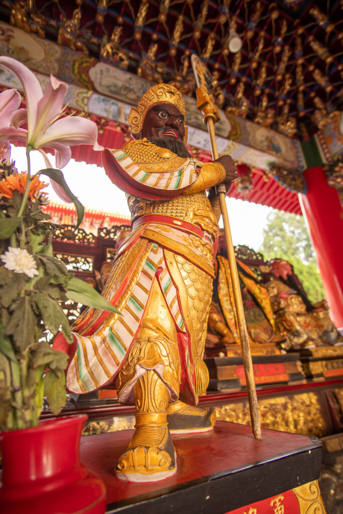 The effigy of the God of War inside Wenwu Tample